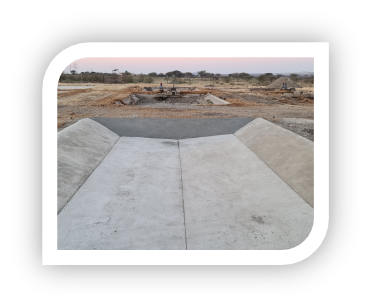 Finished concrete installation